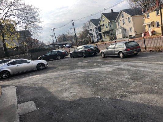 Other customers in line to get a car wash