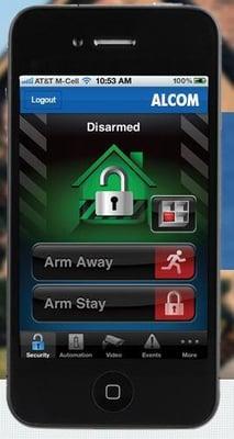 Alcom Security Systems LLC gives you remote control of your entire security system from you mobile phone!