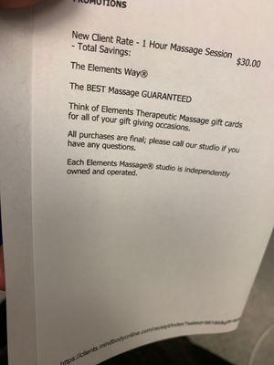 Worst massage guaranteed I want my money back