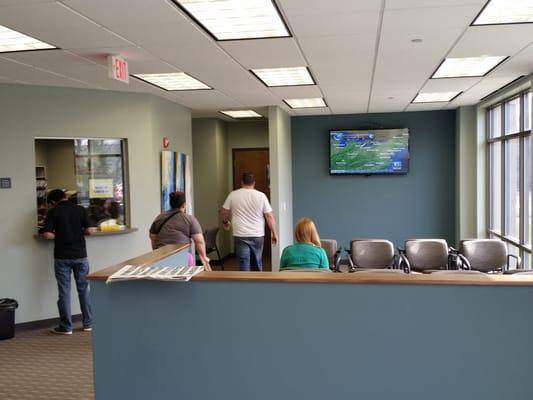 spacious waiting area