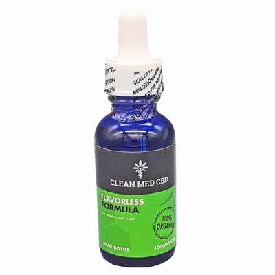 Flavorless 1000mg CBD Oil, 30 mL: https://www.cleanmedcbd.com/product/flavorless-organic-cbd-oil-1000mg-30­ml/