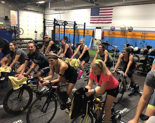 Our cycle class - bring your bike in and join us for an amazing workout!