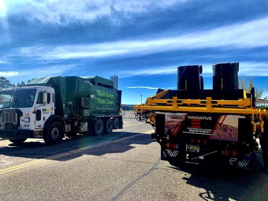 We arrive the same day you get your bins and dumpsters dumped by the city!