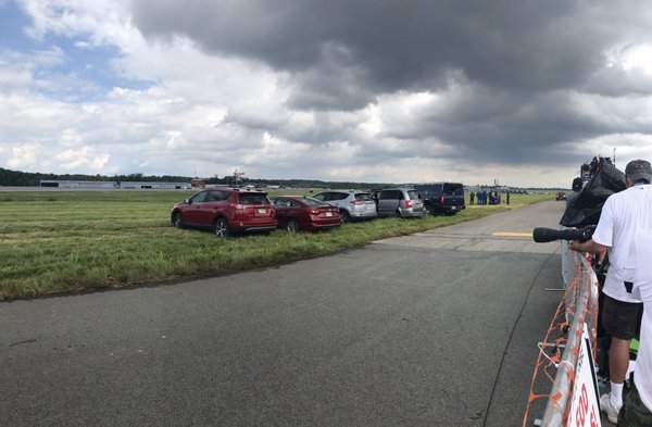 These were cars lined up early on. More lined up directly in front of us blocking more of our view.