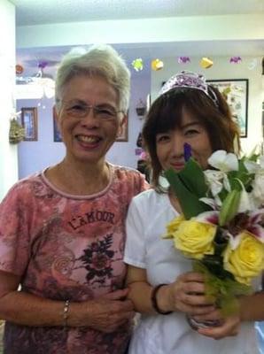 Dr. Ha's assistant Lily's birthday with Aunty Verna