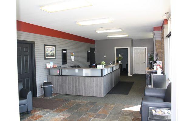 Our clean family and pet friendly office and waiting area.