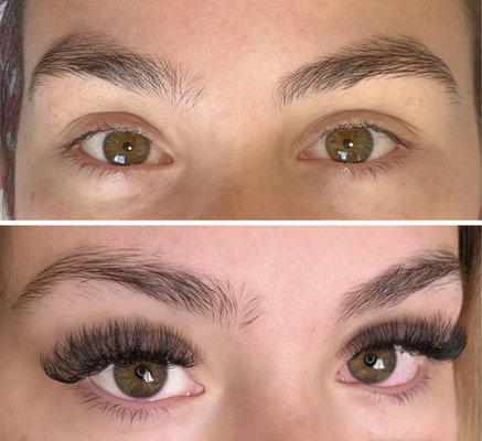 Volume lash extensions