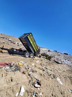 At the landfill