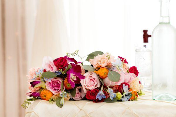 Maid of Honor and Flower Girl bouquets