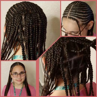 Kids braids with extensions