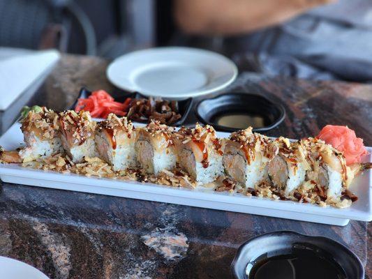 Crunch albacore roll