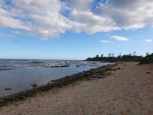 South end of the beach.