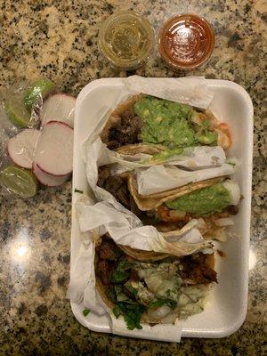 Picked up some tacos from El Ranchero! So good, two carne asadas and one adobada to taste