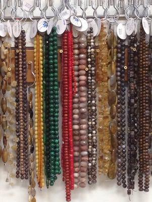 Close up of one of the bead walls