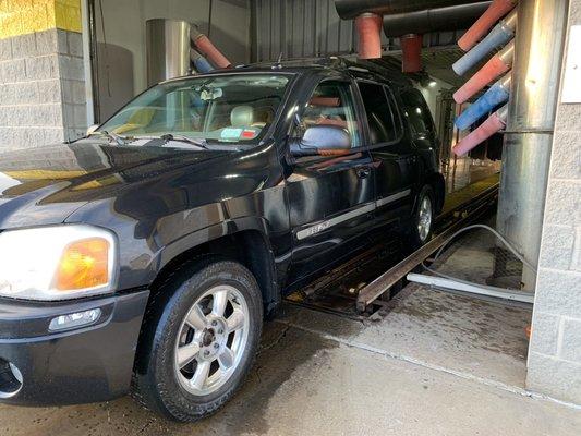 After picture of blue Jeep