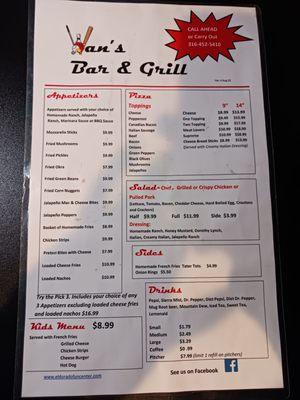 Menu front