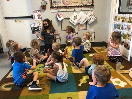 Our Teachers are loving, kind, and excited to teach your children everyday! #earlyliteracy #circletime