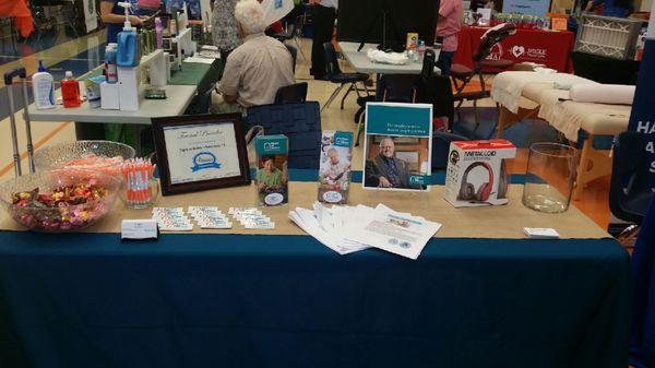 Our booth at the Health Fair in LaPorte for all of the teachers in the LPISD area.