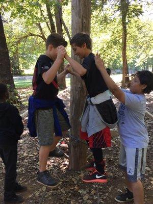 Team building ropes course