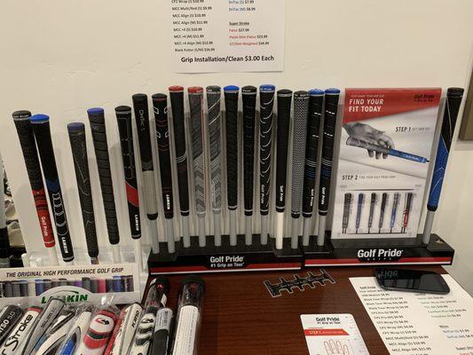 Large selection of Grips and lots of different sizes!