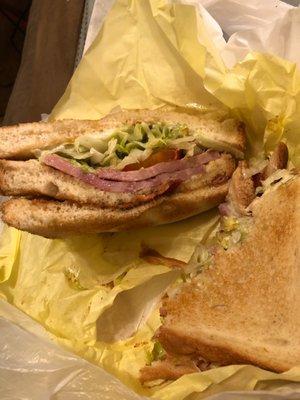 The shittiest club sandwich on earth cost $9 alone