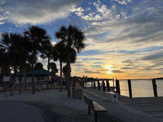 Beautiful sunrise at Caxambas Boat Ramp