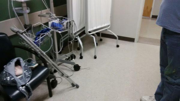 Waiting room in the back of the ER.