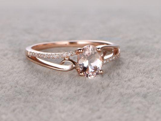 oval morganite ring