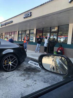 She is late everyone waiting and parks in front