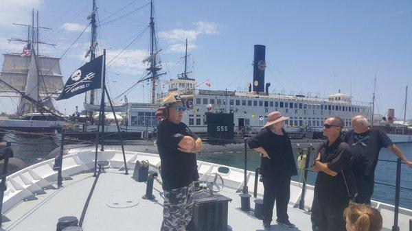 Jeff guiding our tour of the "FARLEY MOWAT"