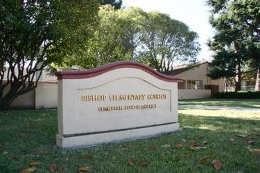 Front of Bishop Elementary School in Sunnyvale, CA