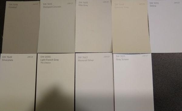 Potential home colors.