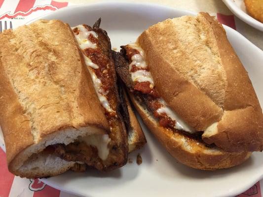 Eggplant parm. The bread is amazing!