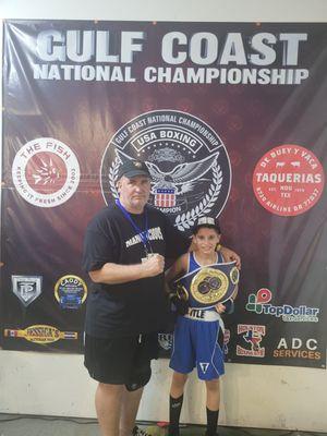 Lucas Kelly after winning the 2024 Gulf Coast Championship.