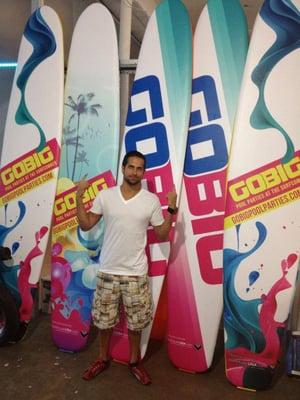 custom wrapped surf boards for go big pool parties at the surfcomber