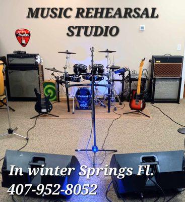 Music Rehearsal Studio fully equipped,a/c , clean . Great sound..!!