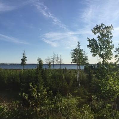 View of Lake Charlevoix from rental home.