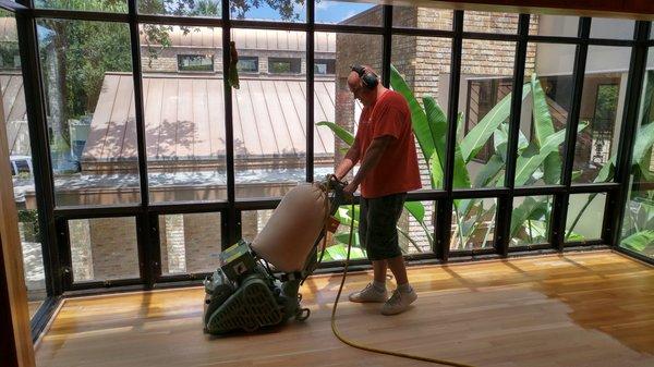 Solid oak floor refinishing