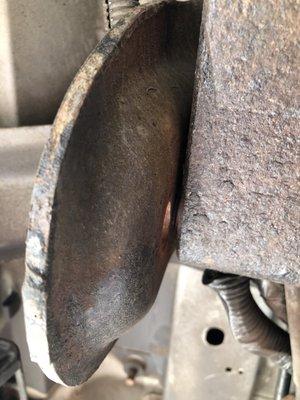 Misalignment which prevented a new bolt to go in.