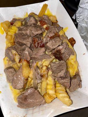 Fries w carne guisada and cheese...