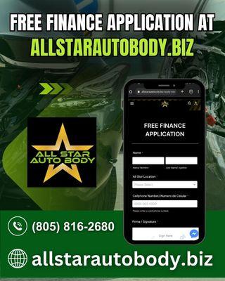 Free Finance Application at ALLSTARAUTOBODY.BIZ