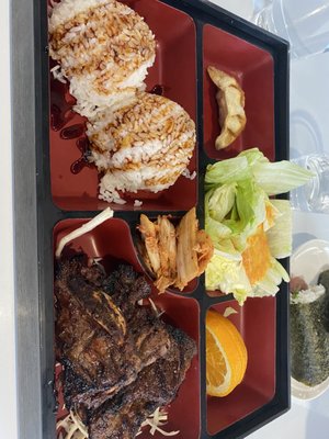 Korean short ribs bento box