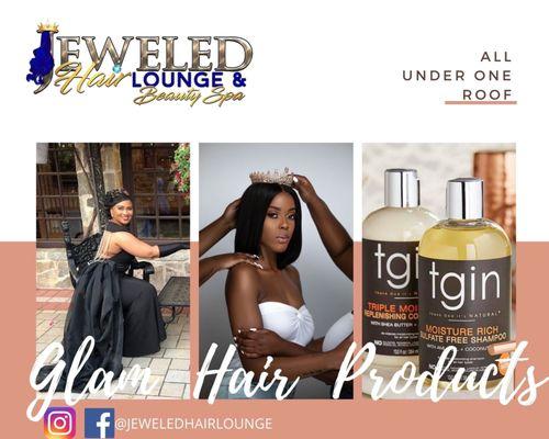 Hair, makeup artist and products @jeweledhairlounge