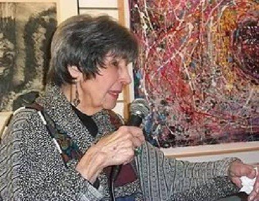 Speaking to residents and guests about her life as an abstract artist. What an honor.