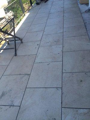 Resurfaced deck with new tile