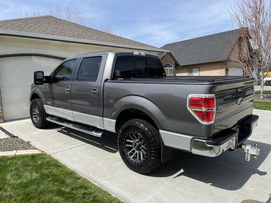 Machine applied wax on this F150