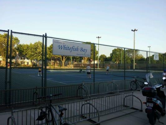 Tennis on a Wednesday night at Cahill.