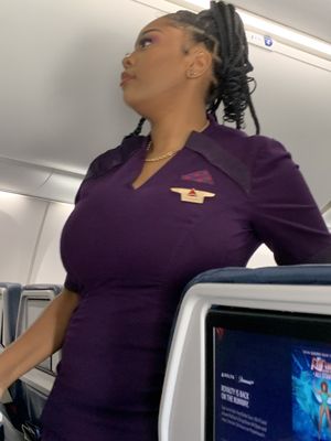 Profile of my outstanding flight attendant. I'll get a better pic.