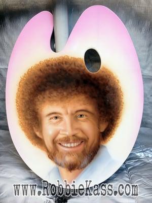 Bob Ross painting airbrushed by Robbie Kass