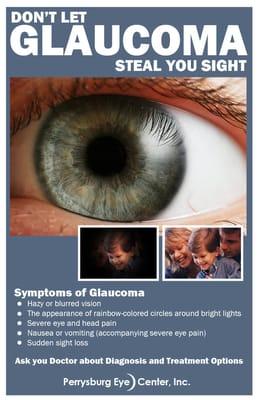 Glaucoma can steal your sight. The Physicians at Perrysburg Eye Center have helped hundreds of people suffering from Glaucoma...